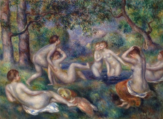 Baigneuses dans la forêt, Pierre-Auguste Renoir, c. 1897, huile sur toile, 74 x 100 cm, fondation Barnes